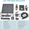 12 Inches Ceiling Mount Shower Faucets Sets Complete Shower System LED Rainfall Shower Head System Rough-in Valve Body and Trim Included Matte Black…