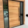 Square Rectangle Flat Shape Bar Stainless Steel Modern Contemporary Entry Door Handle Bar Pull Shower Glass Sliding Barn Door Interior Exterior Door Pull Push Modern Finish. (Black 60 Inch)