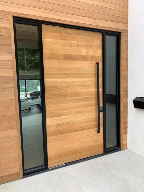 Square Rectangle Flat Shape Bar Stainless Steel Modern Contemporary Entry Door Handle Bar Pull Shower Glass Sliding Barn Door Interior Exterior Door Pull Push Modern Finish. (Black 60 Inch)