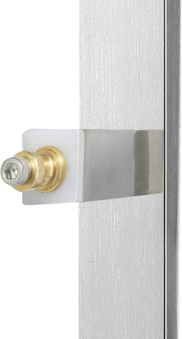 Door Pull Handles 24inch Square Solid Standoffs Heavy-Duty Commercial Grade-304 Stainless Steel Modern Commercial Interior Exterior Door Pull Push Two Side Glass Barn Door Handle Brushed Finish