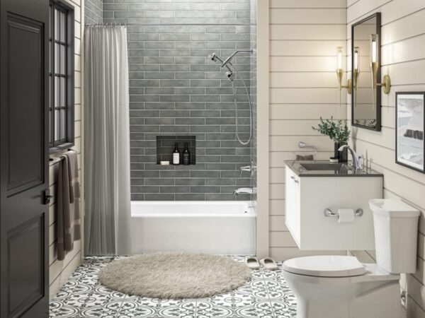 KOHLER 23218-BN Awaken 2-in-1 Multifunction Shower Combo Kit, Rotating Showerhead and Handshower Set, 2.5 GPM, Vibrant Brushed Nickel