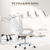 Ergonomic Office Chair, Adjustable Lumbar Support, 400LBS Capacity, Retractable Footrest, Breathable Mesh Back Gaming, Adjustable Headrest