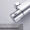 2-Handle Thermostatic Shower Valve Trim Wall mount US STANDARD Plumbing, Exposed Shower Faucet with Constant Temperature water mixer for Bathroom, RV, Clawfoot Tub