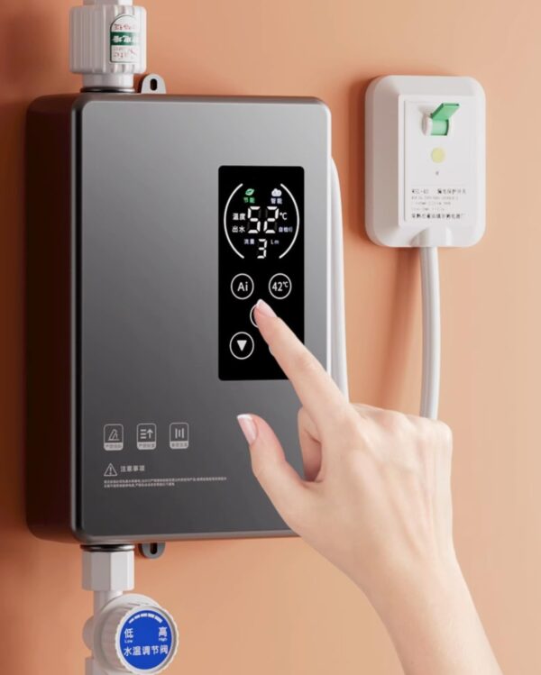 Instant Water Heater Smart Wall Mounted Electric Shower Tankless Instant Water Heater Thermostat for Bathroom Kitchen