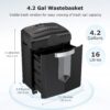 bonsaii 12-Sheet Micro Cut Shredders for Home Office, 60 Minute P-4 Security Level Paper Shredder for CD, Credit Card, Mails, Staple, Clip, with Jam-Proof System & 4.2 Gal Pullout Bin C266-B
