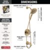 Delta Faucet Nicoli 14 Series Single-Handle Tub and Shower Trim Kit, Gold Shower Faucet with 6-Spray H2Okinetic Hand Held Shower Head with Hose, Champagne Bronze 144749-CZ-HS (Shower Valve Included)