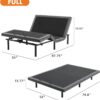 Sweetcrispy Full Adjustable Bed Frame, Ergonomic Electric Bed Base with Wireless Remote and 2 USB Ports, Head and Foot Incline, Zero Gravity Bed, Anti-Snore, Easy Assembly