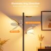 bedee LED Floor Lamp for Living Room: 30W Dimmable Standing Light with 4 Color Temperature, 3 Rotatable LED Tree Floor Lamp with Remote and Touch Control for Bedroom Office Lighting