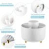 Pencil Holder For Desk,5 Slots 360°Degree Rotating Desk Organizers And Accessories,Desktop Storage Stationery Supplies Organizer, Cute Pencil Cup Pot For Office, School, Home (B-White)