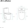 Swiss Madison SM-1T254 St. Tropez One Piece Toilet Dual Tornado Flush 0.8/1.28 GPF with Soft Closing Seat, Comfort Height