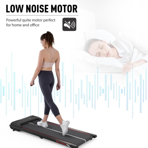 Treadmill Under Desk, Walking Pad Treadmill, Treadmill Ultra Slim & Portable for Home