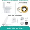 Fine Fixtures Modern One-Piece Toilet, High-Efficiency Dual Flush System, Compact Space-Saver Design, Round Toilet Seat, Standard 10" Rough-In