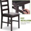 FDW Kitchen Table and Chairs for 4 Dining Room Table Set,Wood Elegant Kitchen Sets for Small Space,Dark Brown