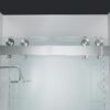 WOODBRIDGE Frameless Bathtub Shower Doors 56-60" Width x 62" Height with 3/8"(10mm) Clear Tempered Glass, 2 Ways Opening & Double Sliding in Brushed Nickel Finish