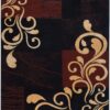 Home Dynamix Nile Modern Area Rug 2x7 Ebony Swirl