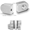 Stainless Steel Glass Door Lock, No Drill Anti-Theft Security Lock Glass Door Cabinet Lock with Keys Open/Close Home Hotel Bathroom, for 10mm-12mm/0.39-0.47in