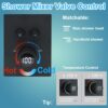 Solid Brass Shower Mixer Valve, Concealed 2 Way Outlet LED Digital Display Diverter Valve, Can Use All Options at A Time Black