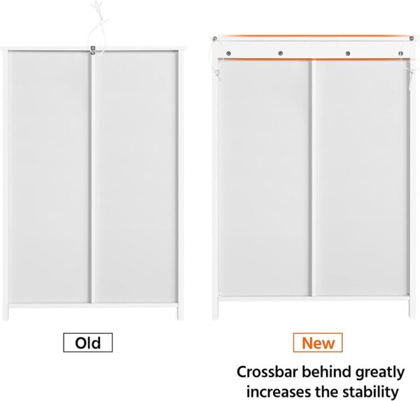 Yaheetech Large Bathroom Floor Cabinet with 4 Dawers and Single Door Cabinet, Freestanding Storage Cabinet Organizer for Bathroom Living Room Hallway, White, 26 x 14 x 35.5 in