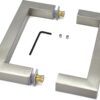 Shower Door Handle 6 inch Center-to-Center Square in Brushed Nickel Back to Back, for Frameless Glass Shower Door, Easy to Install, Stainless Steel, Modern Bathroom Hardware