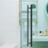 Ranbo 48 Inch Commercial Grade-304 Stainless Steel Modern Contemporary Entry Door Handle Bar Ladder Pull Shower Glass Sliding Barn Door Interior Exterior Door Pull Push, Matte Black