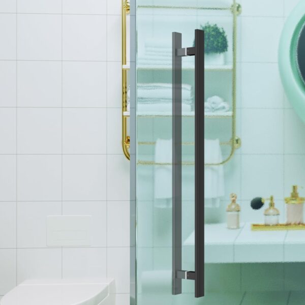 Ranbo 48 Inch Commercial Grade-304 Stainless Steel Modern Contemporary Entry Door Handle Bar Ladder Pull Shower Glass Sliding Barn Door Interior Exterior Door Pull Push, Matte Black