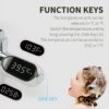 Shower Thermometer Led Digital Display Instant-Read Baby Bath Water Power Thermometer Support Fahrenheit Celsius 360°Rotating Screen for Home Bathroom Kitchen Handheld Sprinkler Head