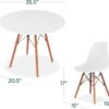 Best Choice Products 5-Piece Dining Set, Compact Mid-Century Modern Table & Chair Set for Home, Apartment w/ 4 Chairs, Plastic Seats, Wooden Legs, Metal Frame - Brown/White