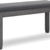 Signature Design by Ashley Bridson Modern 6 Piece Dining Set, Includes Dining Table, 4 Chairs & Bench, Gray