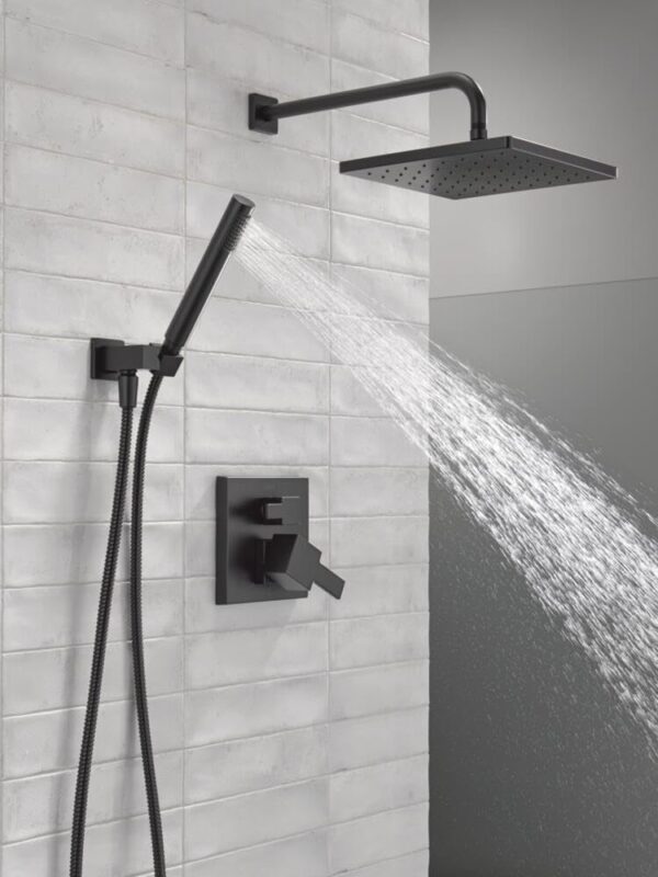 DELTA 342701-BL Modern Shower System, Matte Black