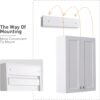 White Wall Mount Cabinet, MDF Over The Toilet Storage Cabinet with Adjustable Shelves, Space Saver 2 Door Medicine Cabinet for Bathroom Laundry Kitchen, 19x 27in, No Paint Odor