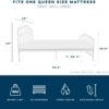 Novogratz Bushwick Metal Bed, Modern Design, Queen Size - Off White
