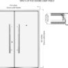 VDOMDOORS - Front Exterior Prehung Steel Double Doors/Deux 6501 Black Enamel Tinted Black Glass / 2 Sidelites Exterior Windows/Entry Modern Painted Left Inswing Active Door 104" x 80"