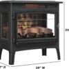 duraflame Freestanding Electric Fireplace Stove Heater with 3D Flame Effect for 1,000 Sq. Ft, Bronze