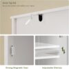 67.1" Tall Bathroom Cabinet, Storage Cabinet with 6 Shelves & Drawer, Bathroom Storage Cabinet with Adjustable Shelves, Tall Cabinet for Bathroom,Living Room, Kitchen, White