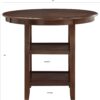 New Classic Furniture Amy 5-Piece Counter Dining Table Set, Cherry Brown