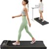 UREVO Walking pad, Under Desk Treadmill for Home Office, Portable Desk Treadmill with Double Shock Absorption Remote Control LED Display, 265 Lb Capacity