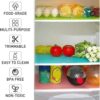 7 PCS Shelf Mats Refrigerator Liners Washable Refrigerator Pads Fridge Mats Drawer Placemats Home Kitchen Gadgets Accessories Organization for Top Freezer(2green+2pink+3blue)