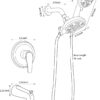 Dual Shower Faucet Set with Tub Spout Tub and Shower Faucet Set Complete Dual Shower Head and Handheld Combo Shower System with Tub Spout Tub and Shower Trim Kit Brushed Gold