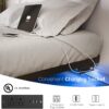 OLEVS Floating Bed Frame Full Size with Smart LED Lights and Charging Station - Modern Metal Platform Bed, Easy Assembly No Box Spring Needed