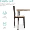 Best Choice Products 5-Piece Metal and Wood Indoor Modern Rectangular Dining Table Furniture Set for Kitchen, Dining Room, Dinette, Breakfast Nook w/ 4 Chairs - Drift Brown