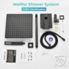 71-4Uw8inkL._AC_SL1500_.jpg WELLFOR 12-In Wall Mounted Rain Shower Faucet with Single Handle and Handheld Spray, Waterfall Dual Head Shower Head System with 2-way Diverter, Pressure-balanced Valve Included, Matte Black