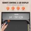 VEVOR Walking Pad with Handle Bar, Under Desk Treadmill for Home Office, 2.5HP Walking Jogging Running Machine, Speed 6.2-7.6MPH Folding Treadmill, with Remote Control and LED Display