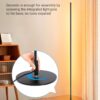 DEWENWILS LED Corner Floor Lamp, Set of 2 Modern Dimmable Mood Floor Light, 57.5" Minimalist Standing Tall Lamp for Living Room, Bedroom, Office, 3000K Warm White Light (Black)