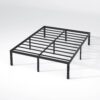 Metal Bed Frame,Full Size Bed Frame with Storage Space,Heavy Duty Sturdy Mattress Foundation,Easy Assembly,No Box Spring Needed, Black,14 Inch,Full