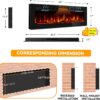 60 Inch Electric Fireplace in-Wall Recessed and Wall Mounted, Ultra-Thin Linear Fireplace Heater 750/1500W with Realistic Flame, Higher Temperatures & Lower Noise, Log Set & Crystal Options