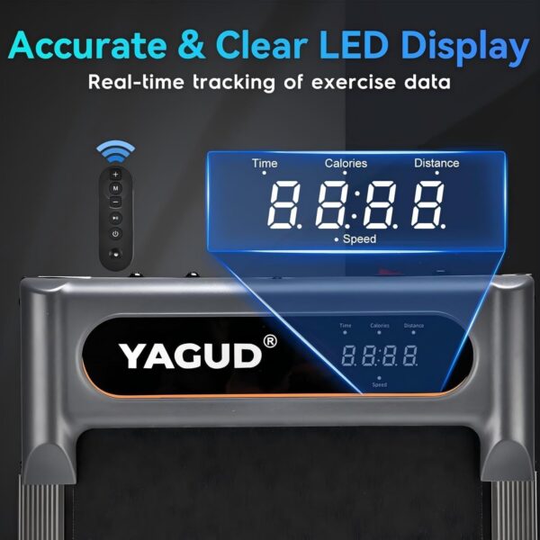 Walking Pad, Walking Pad Treadmill for Home Office, Portable Under Desk Treadmill with Remote Control and LED Display, Walking Jogging Running Machine