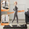 OLIXIS Compact Armless Treadmill for Small Spaces, Quiet Under-Desk Walking Pad, Slim & Portable Design for Home Office Workouts, Easy to Store, Ideal for Apartments and Work-from-Home Fitness