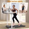 Walking Pad, Under Desk Treadmill for Home Office, 2.5HP Walking Pad with 300lb Weight Capacity, Portable Teadmill with Remote Control, LED Display