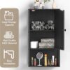Small Bathroom Wall Cabinet, Bathroom Storage Cabinet Wall Mounted, Black Modern Medicine Cabinet, 3-Tier Wall Mounted Storage Cabinet Over The Toilet for Small Spaces, Living Room
