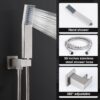 HGN 10 Inches Bathroom Rain Shower Combo Set Wall Mounted Rainfall Brushed Nickel Shower Head System Rough-in Valve Body and Trim Included
